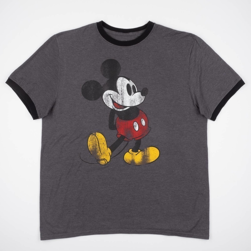 Walt Disney World Theme Park Mickey Mouse Short-Sleeve T-Shirt Men's Medium Gray